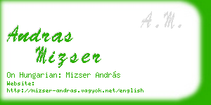 andras mizser business card